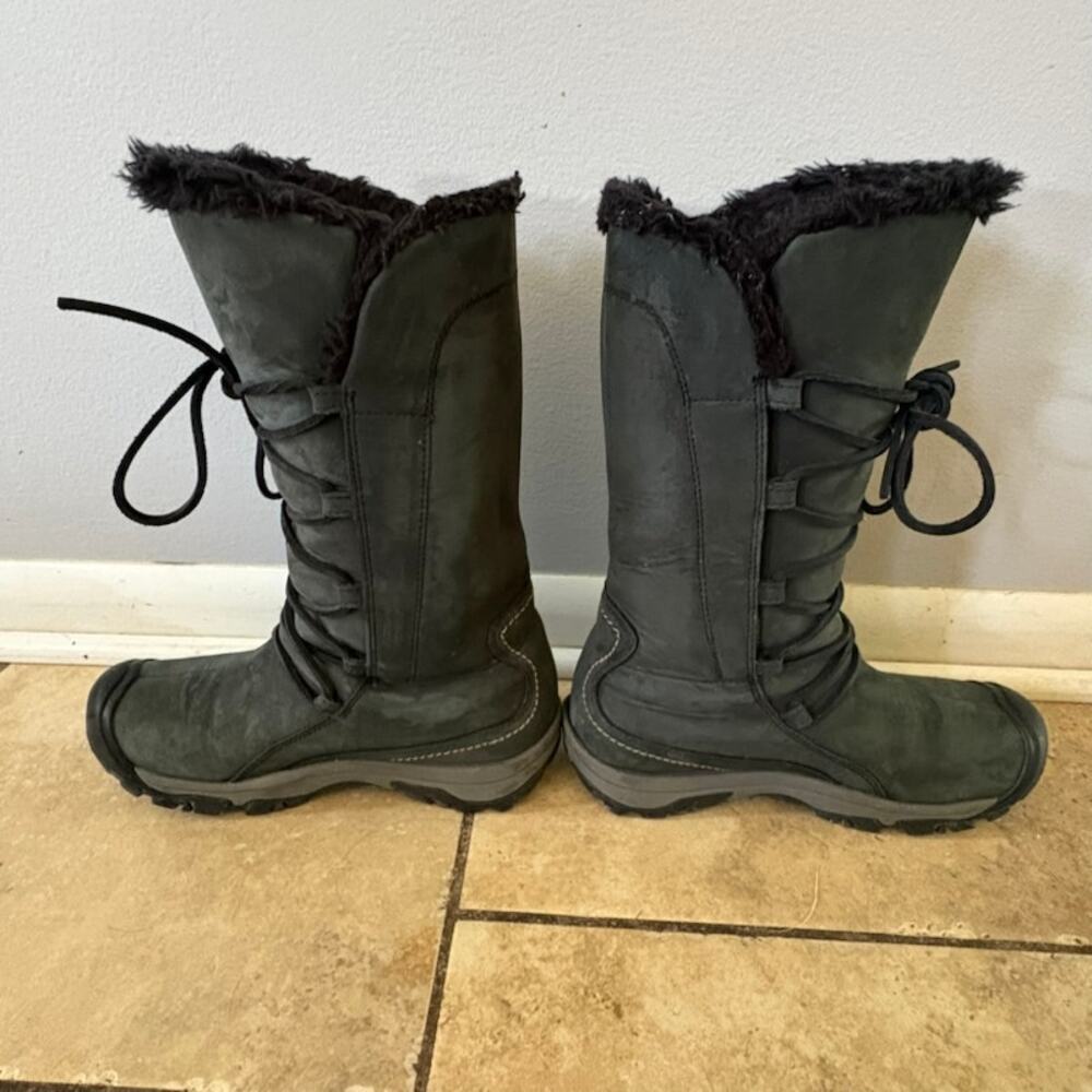 Keen Brighton Tall Winter Boots Womens 7 Gray Waterproof Fur Lined Snow Boots - Picture 7 of 9